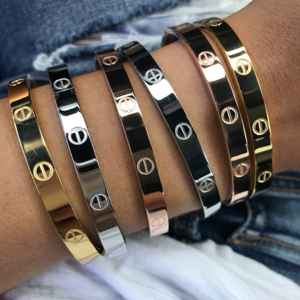 Amour Bangle Bracelet - Stainless Steel