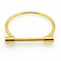Bar w/ Screw Bangle Bracelet - Stainless Steel