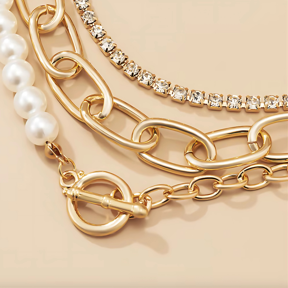 Cara Layered Statement Necklace Set