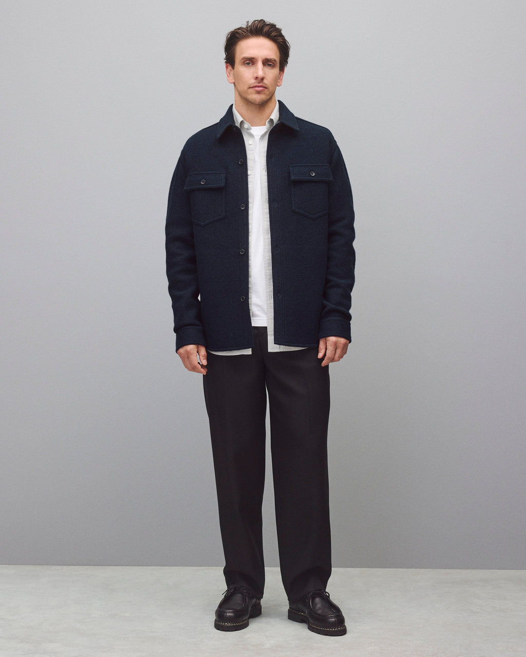 Boiled Wool Warden Overshirt