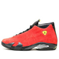 Air Jordan 14 Retro 'Ferrari' Red Suede Sneakers 654459-670